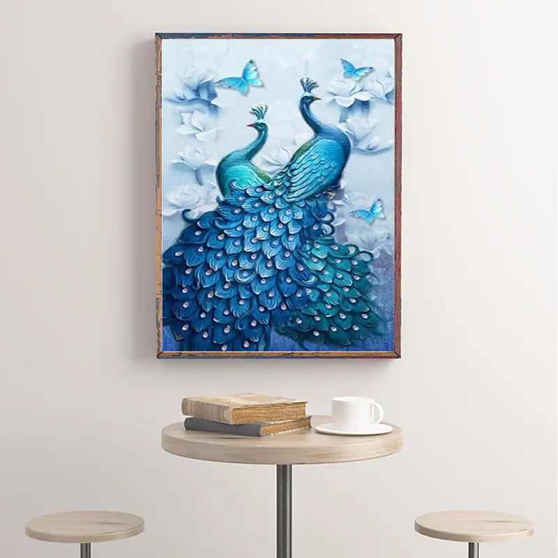 5D Diamond Painting Kit – Majestic Peacock DIY Art Craft