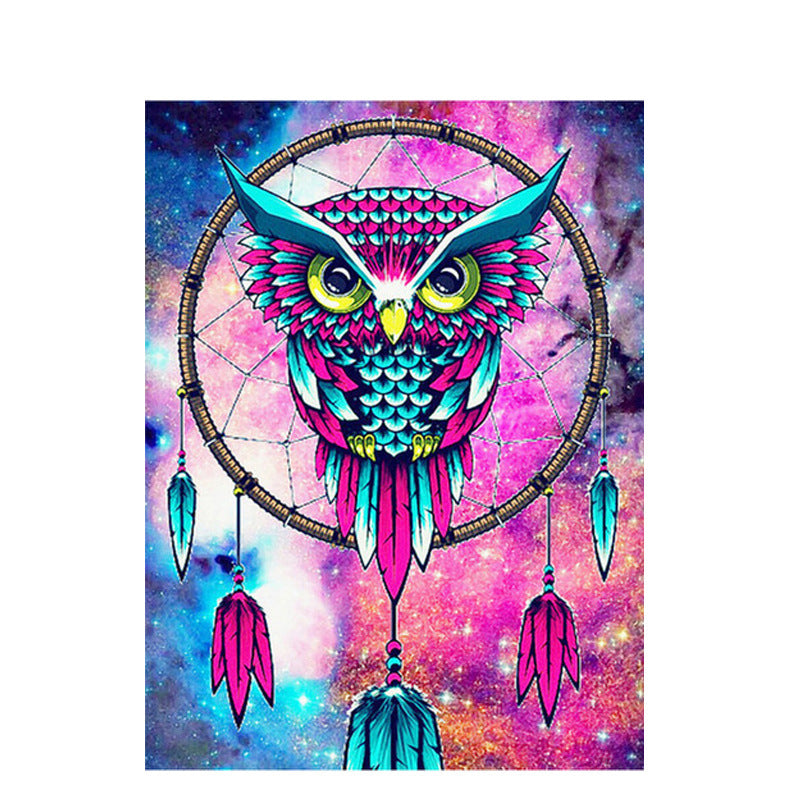 Dream Catcher Owl 5D Diamond Painting Kit – DIY Full Round Drill Cross Stitch Art