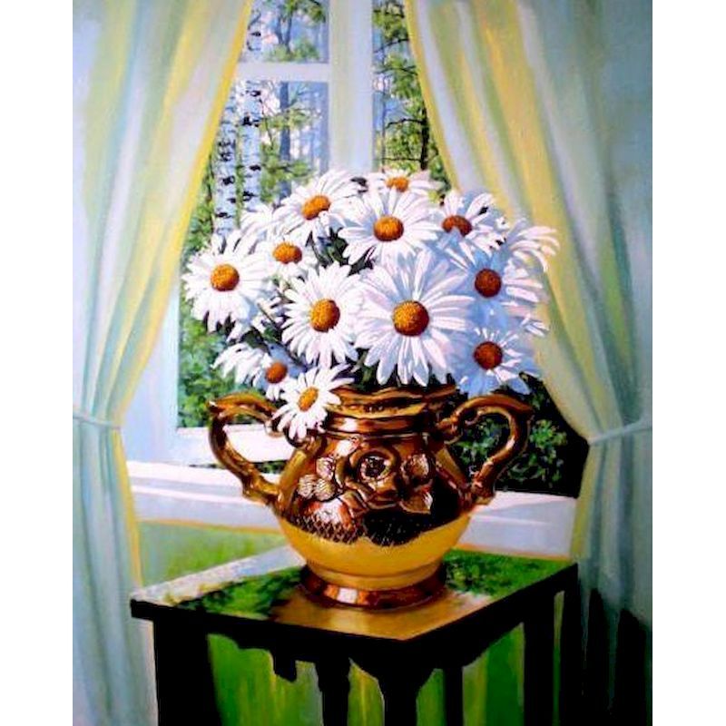 Mystic Serenity Hand-Painted Canvas – Abstract & Nature-Inspired Wall Art painting by numbers