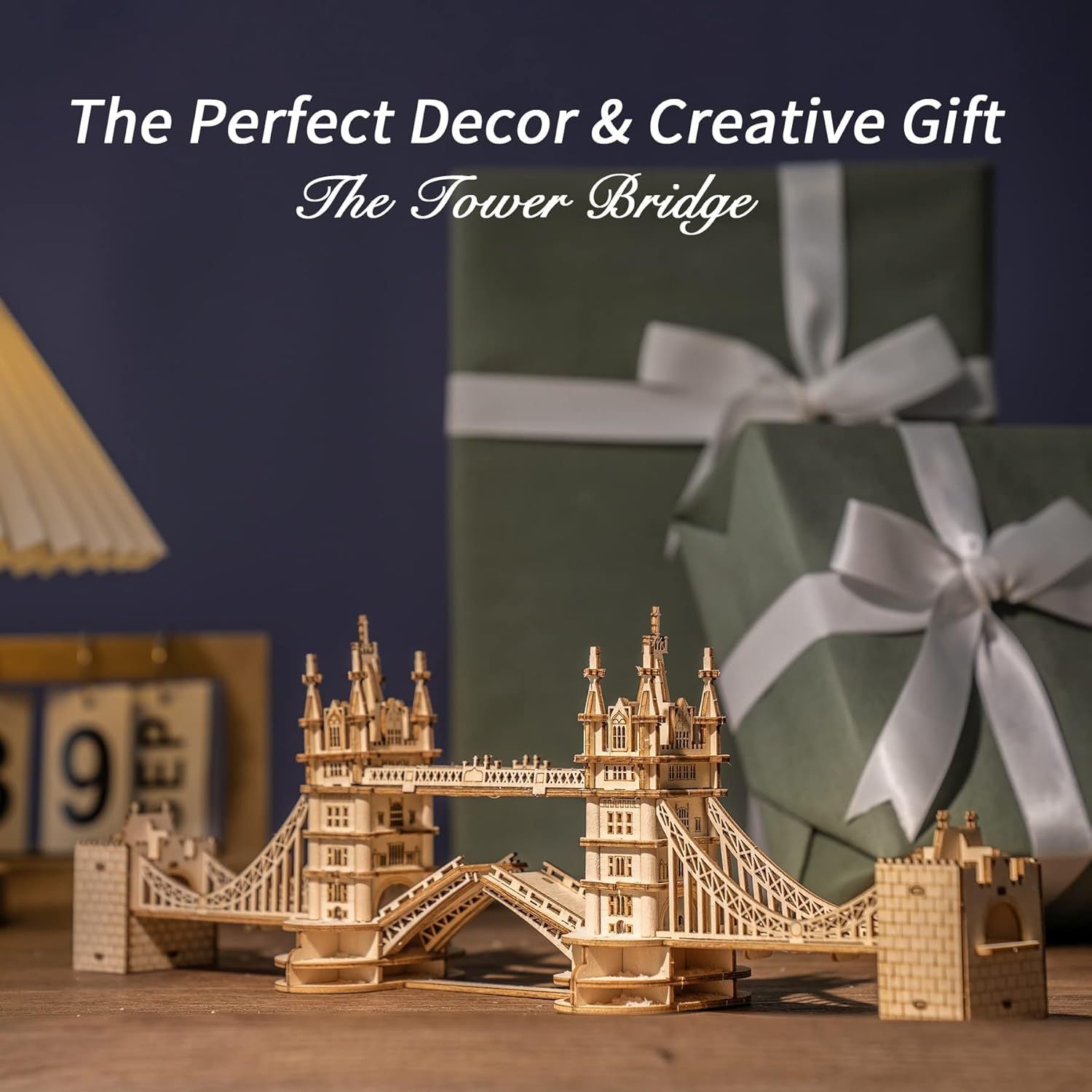 Robotime 3D Wooden Puzzle – London Tower Bridge Model Kit | DIY Construction Gift for Adults