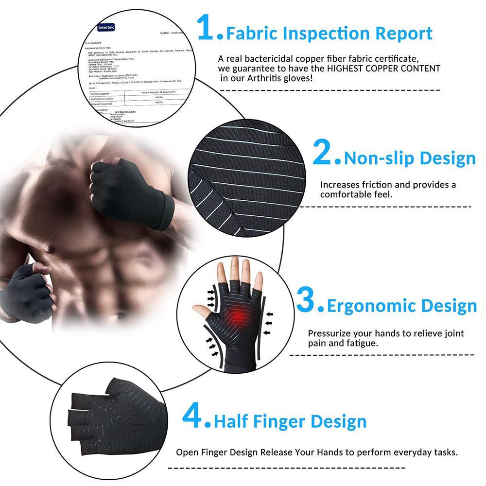 Copper Compression Arthritis Gloves | Mystic Mood Pain-Relief Wear