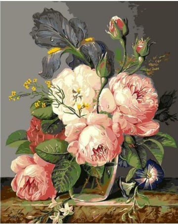 Hand-Painted Digital Linen Art Kit | Canvas, Paint & Brushes Included