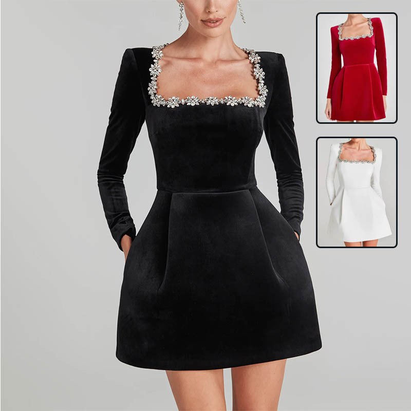 Elegant A-Line Commute Dress | Stylish Women’s Stitching Dress