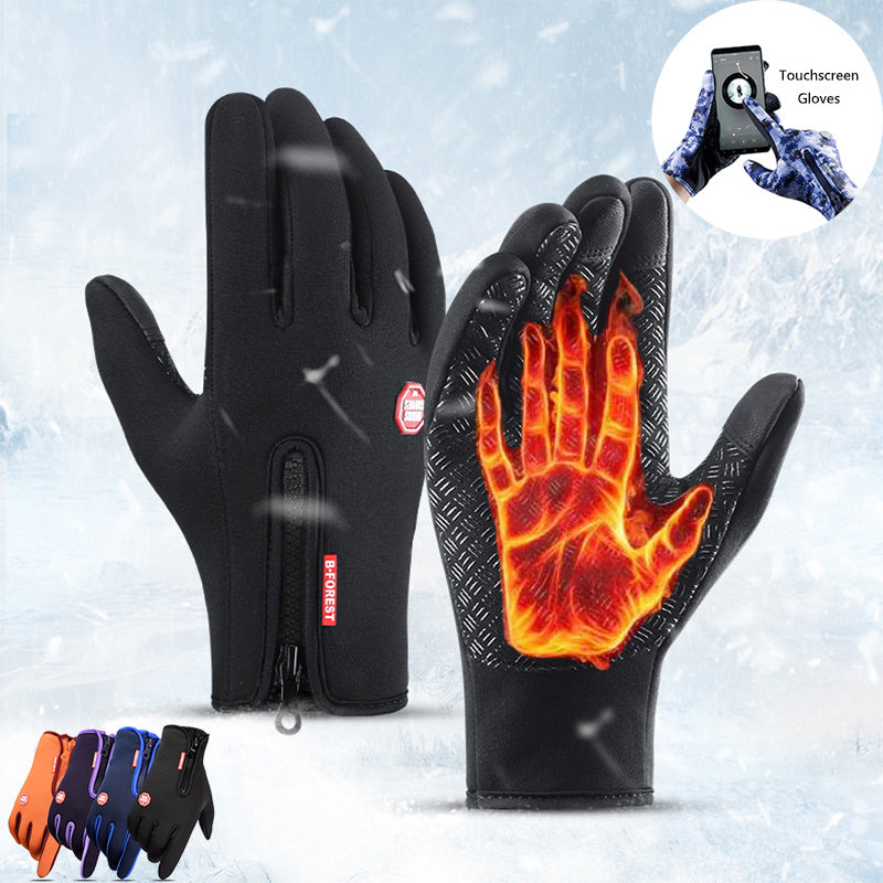 Winter Gloves Touch Screen Riding Motorcycle Sliding Waterproof Sports Gloves With Fleece Mystic Mood Polar Fleece Riding Gloves – Warm, Anti-Slip & Stylish Outdoor Comfort