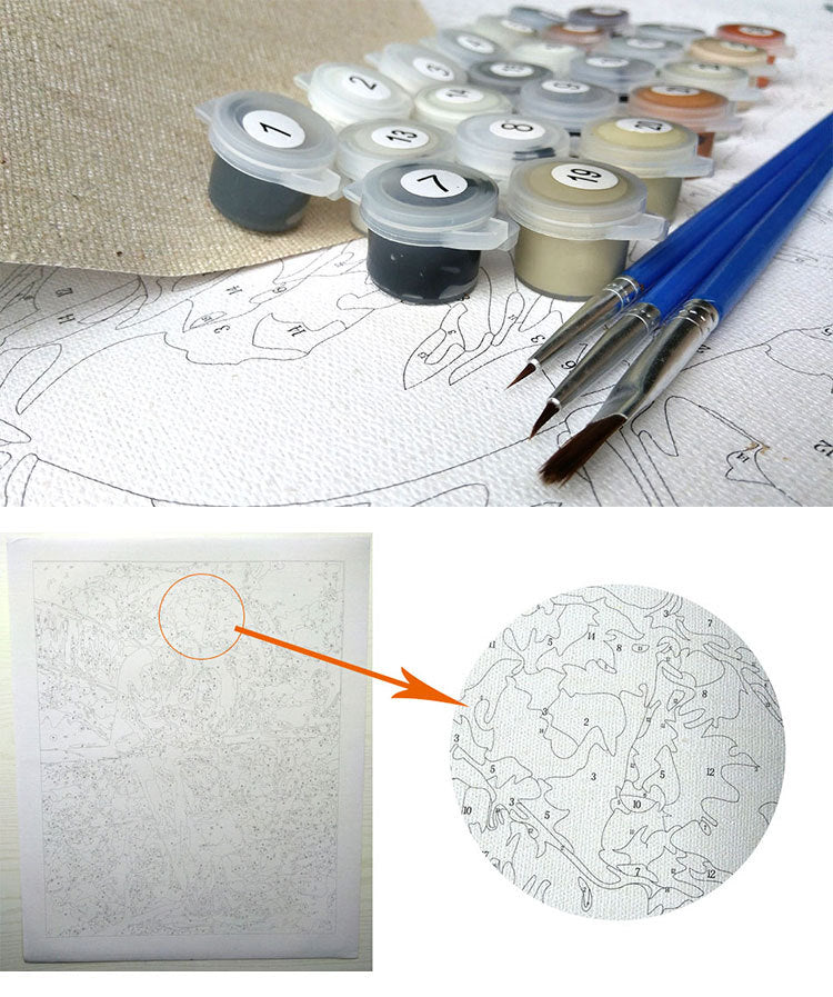 Custom Floral Paint By Numbers Set | Mystic Mood Canvas Art Kit