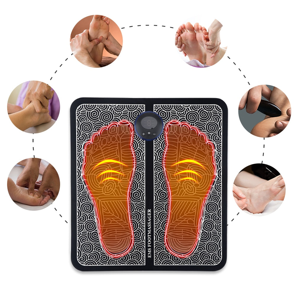 EMS Foot Massage Mat | Electric Muscle Stimulation Physiotherapy