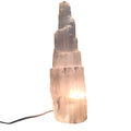 Selenite Crystal Skyscraper Lamp Prime | Mystic Mood