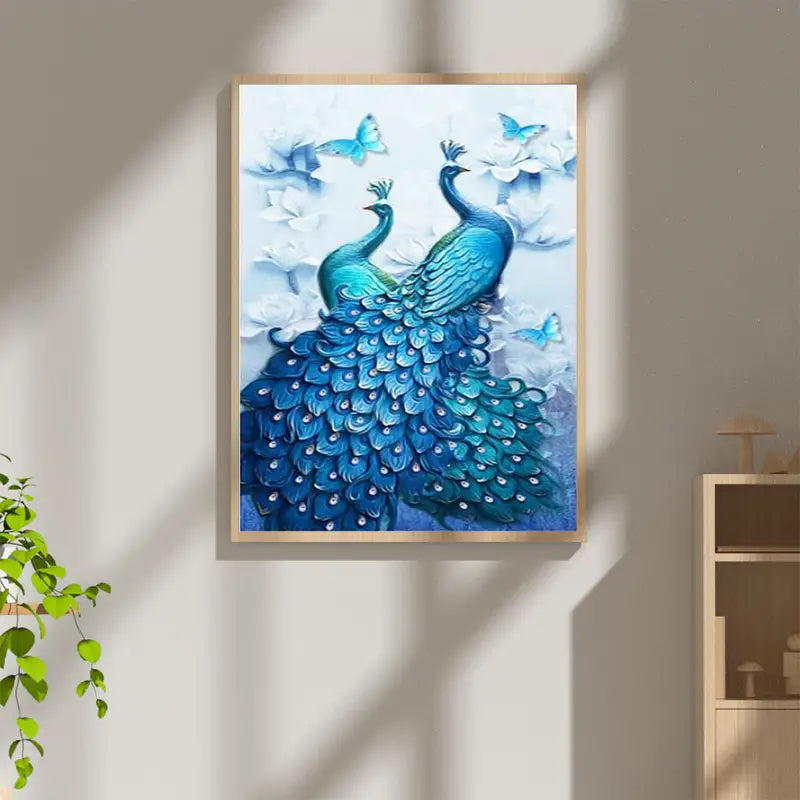 5D Diamond Painting Kit – Majestic Peacock DIY Art Craft