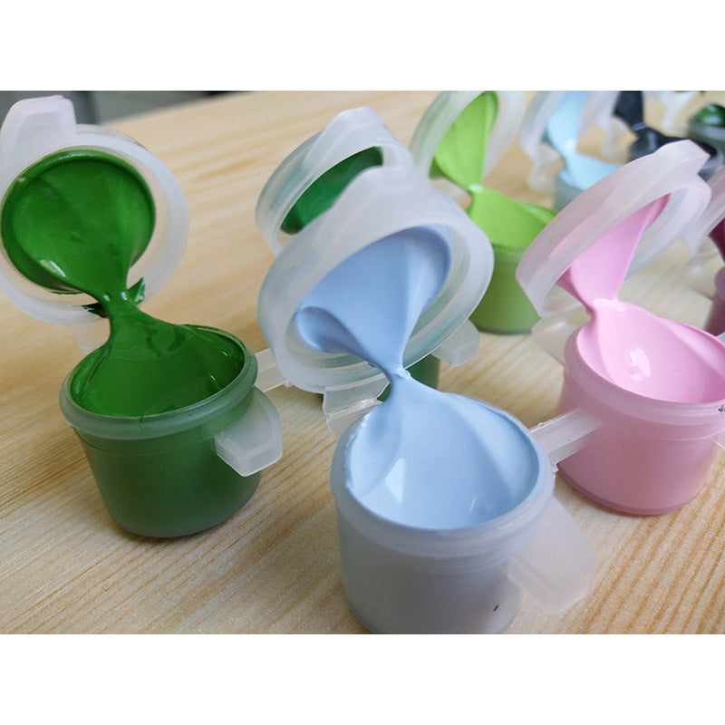 Hand-Painted Digital Linen Art Kit | Canvas, Paint & Brushes Included