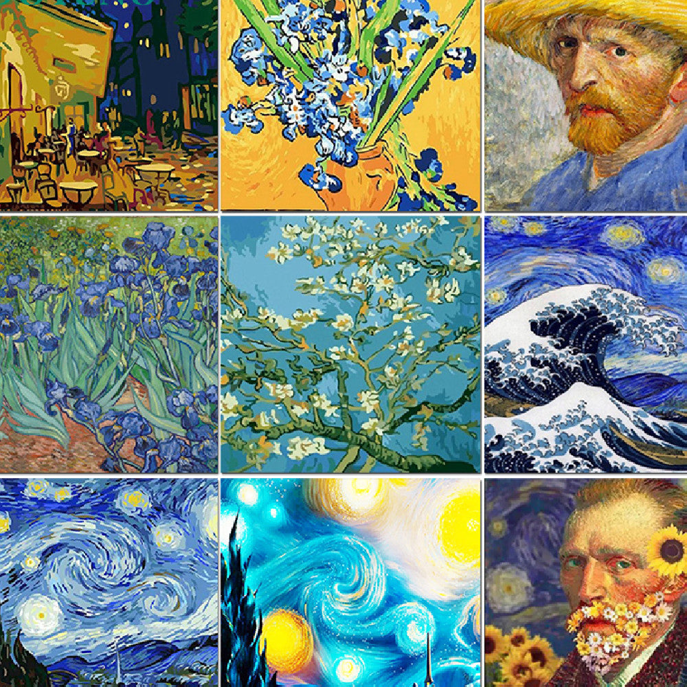 Digital Oil Painting Kit – Classic 24-Color Frameless Canvas | Relaxing DIY Art for Adults & Teens