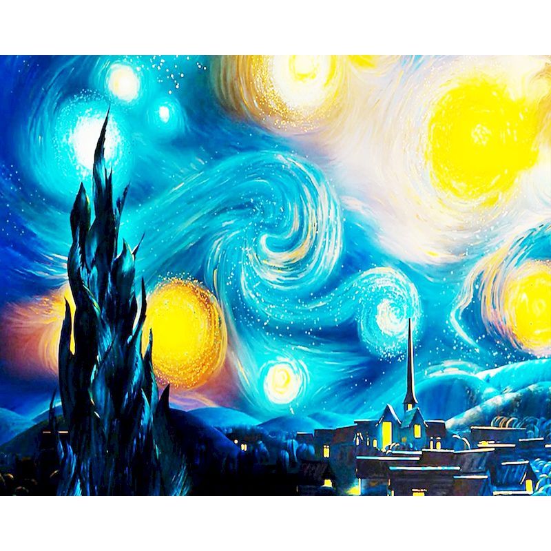 Digital Oil Painting Kit – Classic 24-Color Frameless Canvas | Relaxing DIY Art for Adults & Teens